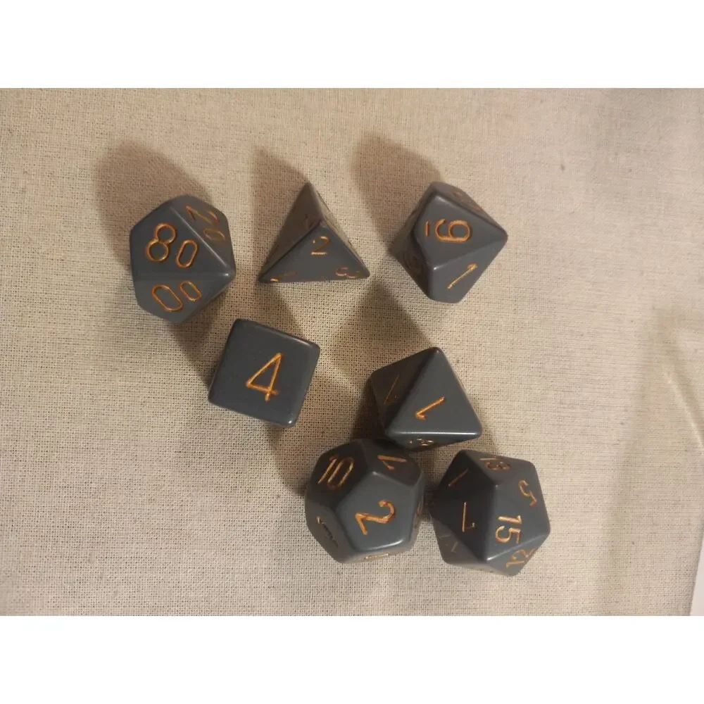 2 Dice - Clear with White D6 16mm Dice CHX 23601 & Grey with Gold Multi Sided